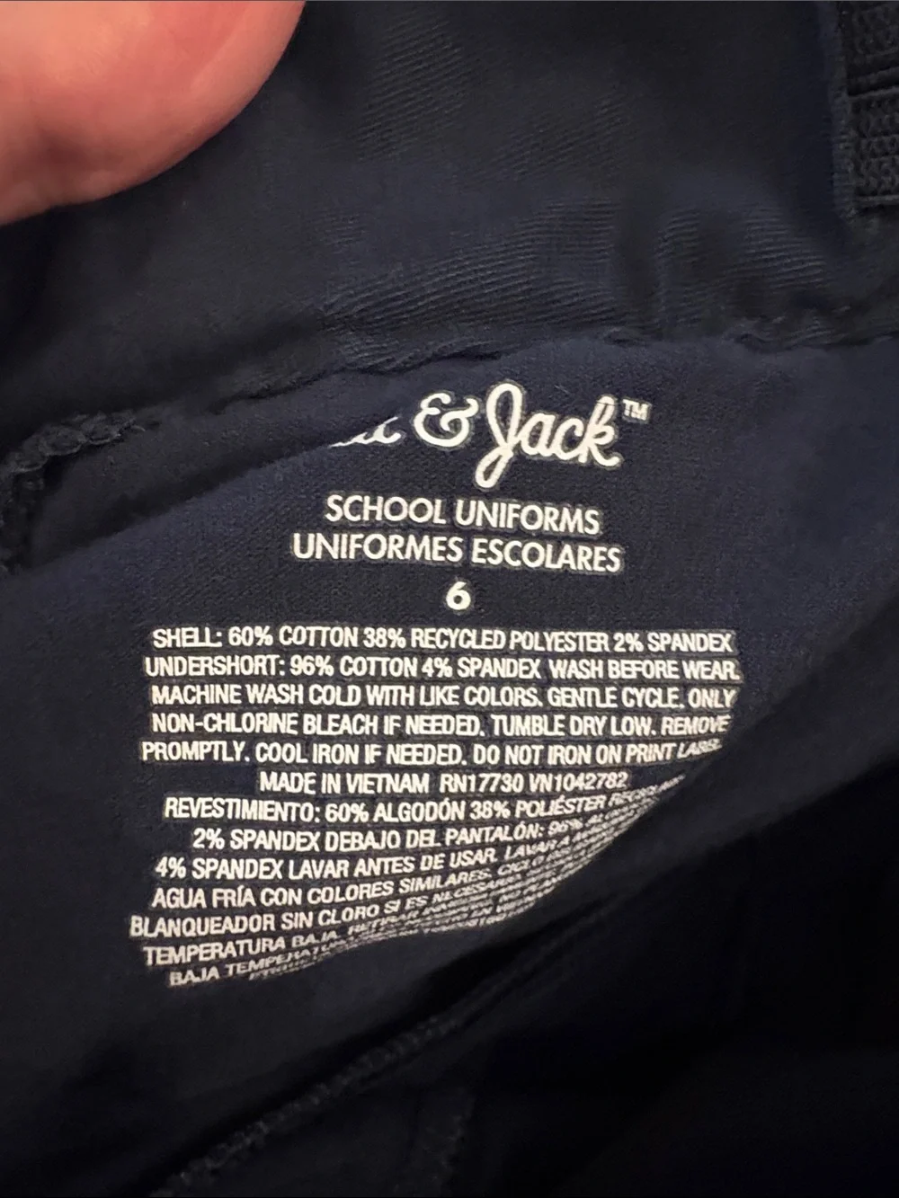 Cat & Jack Dark Navy School Pleated Skirt